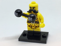 Lego Minifigura - Circus Strong Man - Complete Set with Stand