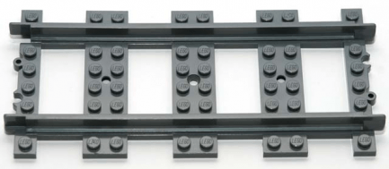 Lego Alkatrész - Train, Track Plastic (RC Trains) Straight