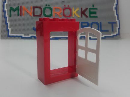 LEGO Duplo - Piros keretes ajtó
