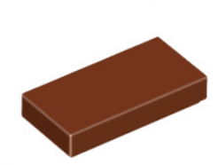 LEGO alkatrész - Reddish Brown Tile 1 x 2 with Groove