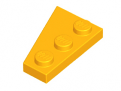 LEGO alkatrész - Bright Light Orange Wedge, Plate 3 x 2 Right