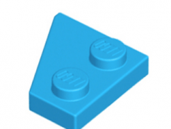 LEGO alkatrész - Dark Azure Wedge, Plate 2 x 2 Right
