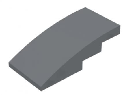 LEGO alkatrész - Dark Bluish Gray Slope, Curved 4 x 2 No Studs