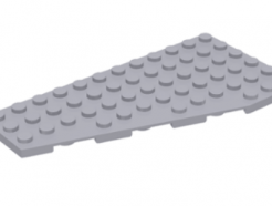 LEGO alkatrész - Light Bluish Gray Wedge, Plate 12 x 6 Left