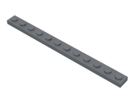 LEGO alkatrész - Dark Bluish Gray Plate 1 x 12