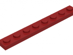 LEGO alkatrész - Dark Red Plate 1 x 8
