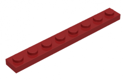 LEGO alkatrész - Dark Red Plate 1 x 8