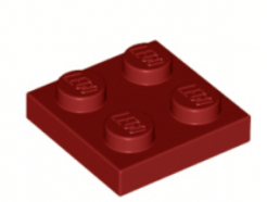 LEGO alkatrész - Dark Red Plate 2 x 2
