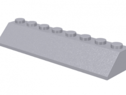 LEGO alkatrész - Light Bluish Gray Slope 45 2 x 8