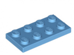 LEGO alkatrész - Medium Blue Plate 2 x 4