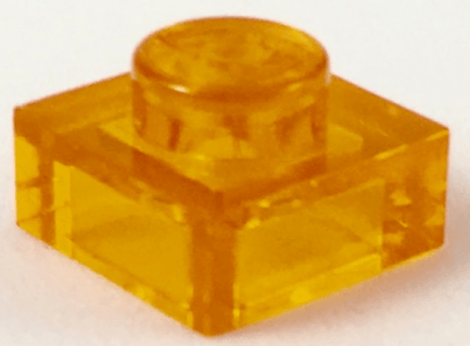LEGO alkatrész - Trans-Orange Plate 1 x 1