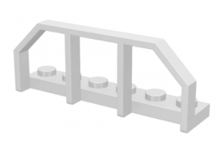 LEGO alkatrész - White Plate, Modified 1 x 6 with Train Wagon End