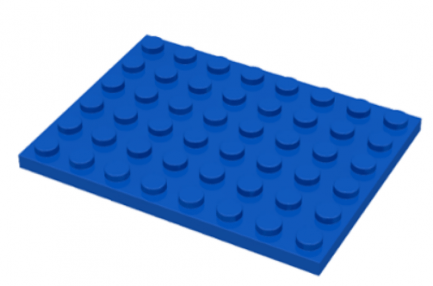 LEGO alkatrész - Blue Plate 6 x 8