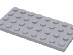 LEGO alkatrész - Light Bluish Gray Plate 4 x 8