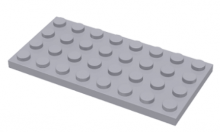 LEGO alkatrész - Light Bluish Gray Plate 4 x 8