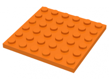 LEGO alkatrész - Orange Plate 6 x 6