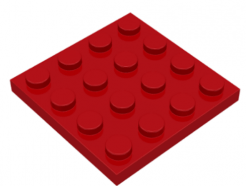 LEGO alkatrész - Red Plate 4 x 4