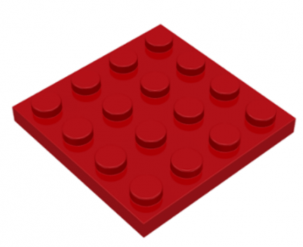 LEGO alkatrész - Red Plate 4 x 4